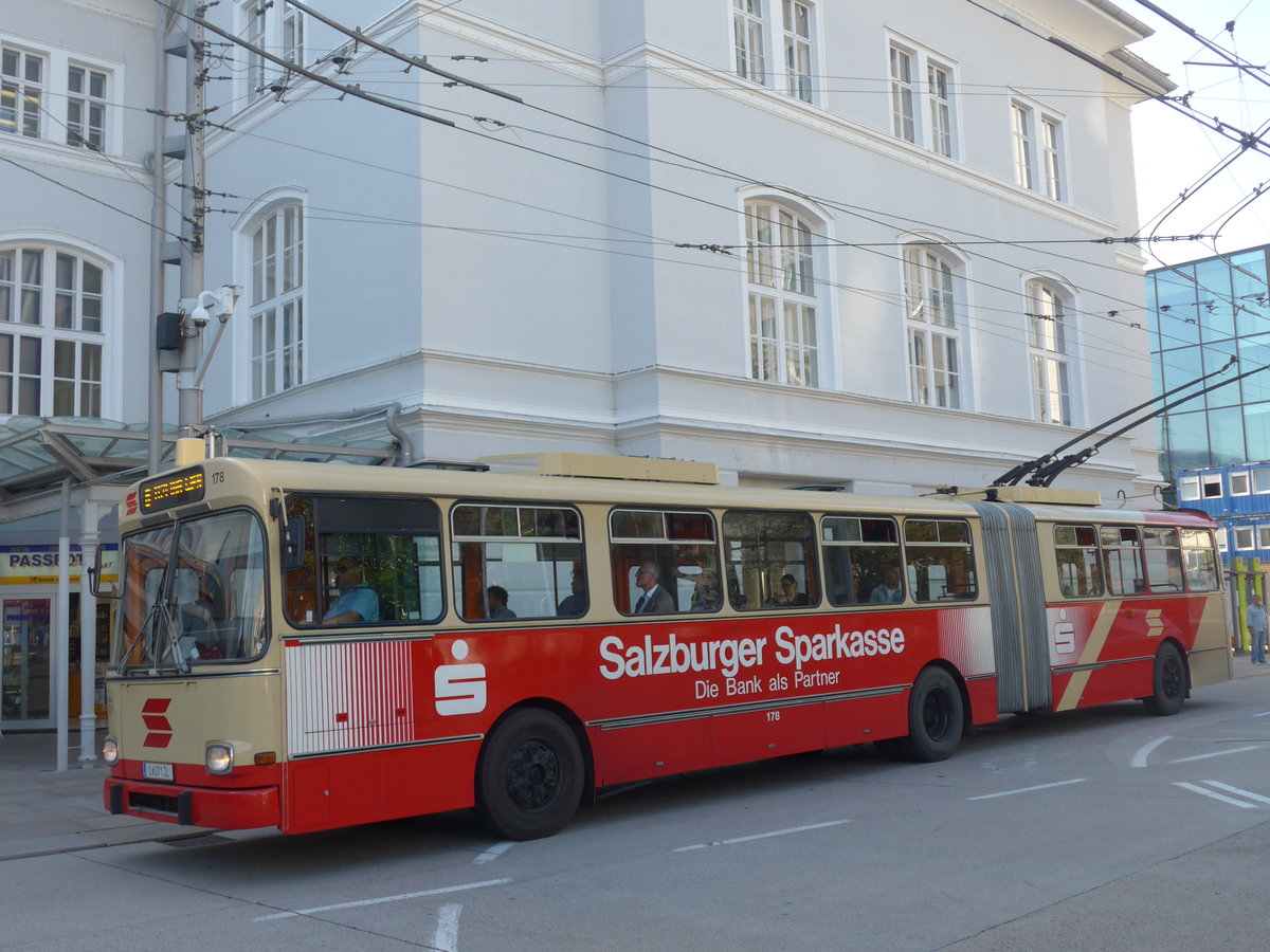 (197'053) - SSV Salzburg (POS) - Nr. 178/S 371 JL - Gr�f&Stift Gelenktrolleybus am 13. September 2018 beim Bahnhof Salzburg 