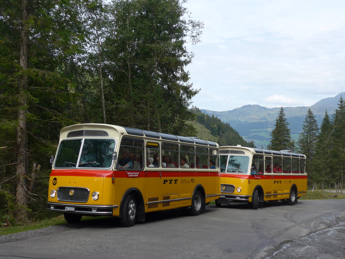 (197'775) - M�ller, Ennetmoos - NW 23'167 - FBW/Gangloff (ex Rentsch, Gunten; ex P 23'203; ex P 21'003) am 16. September 2018 in Meiringen, Scheideggstrasse