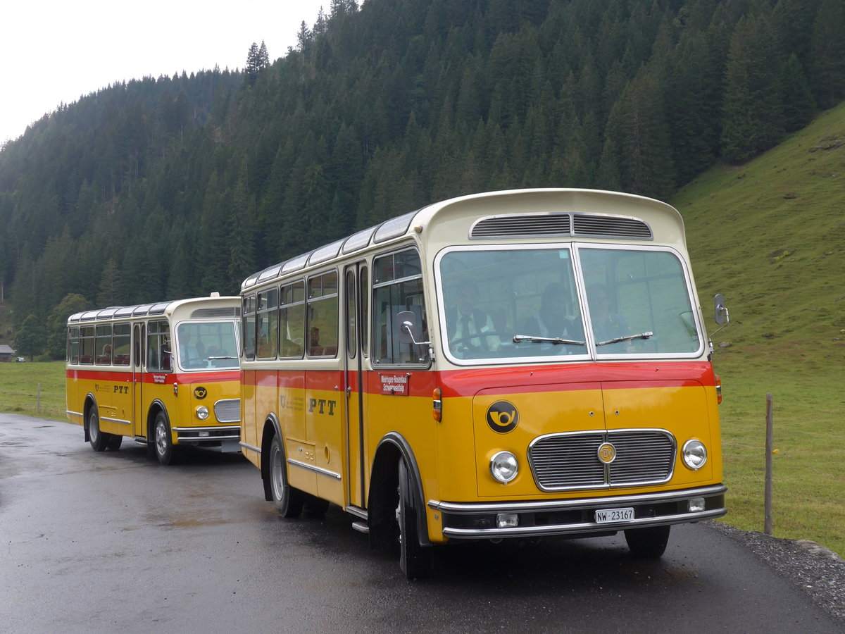 (197'830) - M�ller, Ennetmoos - NW 23'167 - FBW/Gangloff (ex Rentsch, Gunten; ex P 23'203; ex P 21'003) am 16. September 2018 in Gschwandtenmaad