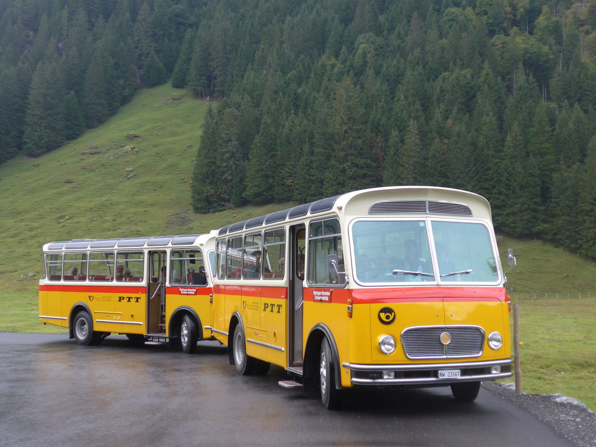 (197'833) - M�ller, Ennetmoos - NW 23'167 - FBW/Gangloff (ex Rentsch, Gunten; ex P 23'203; ex P 21'003) am 16. September 2018 in Gschwandtenmaad