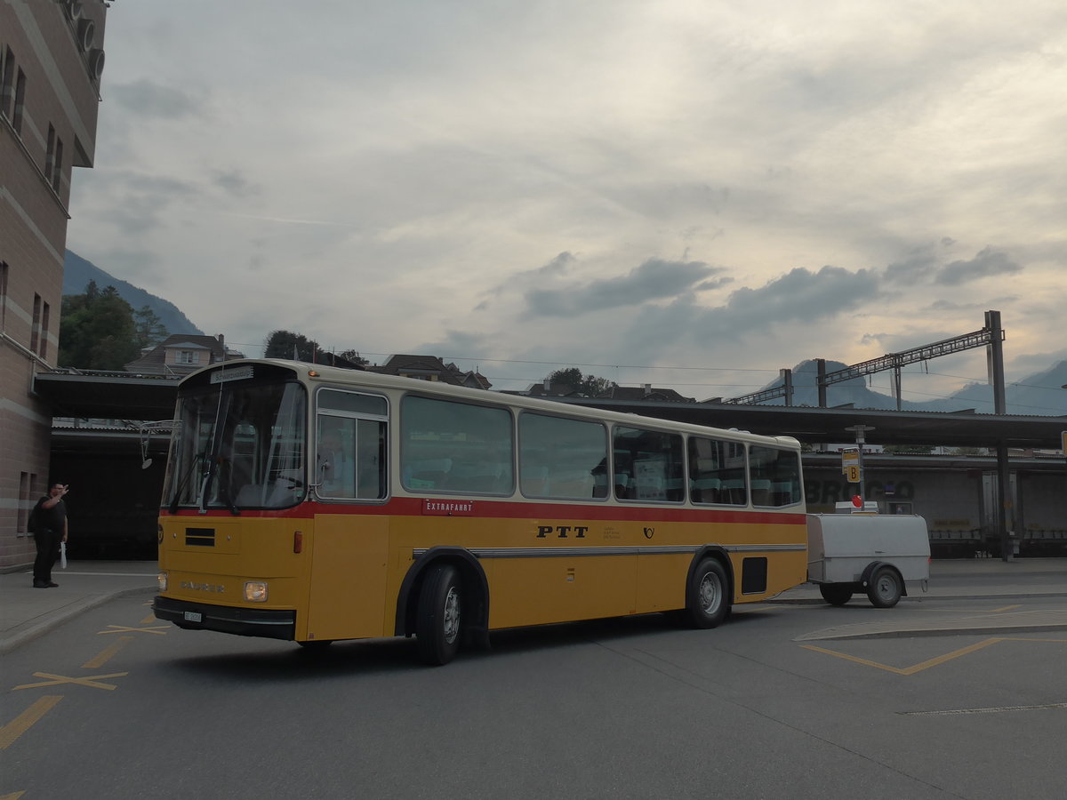 (197'884) - Schmid, Th�rishaus - BE 26'206 - Saurer/T�scher (ex P 24'244) am 16. September 2018 beim Bahnhof Spiez
