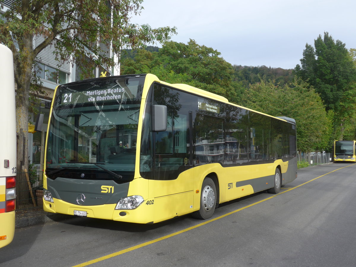 (197'906) - STI Thun - Nr. 402/BE 754'402 - Mercedes am 22. September 2018 bei der Schiffl�ndte Thun