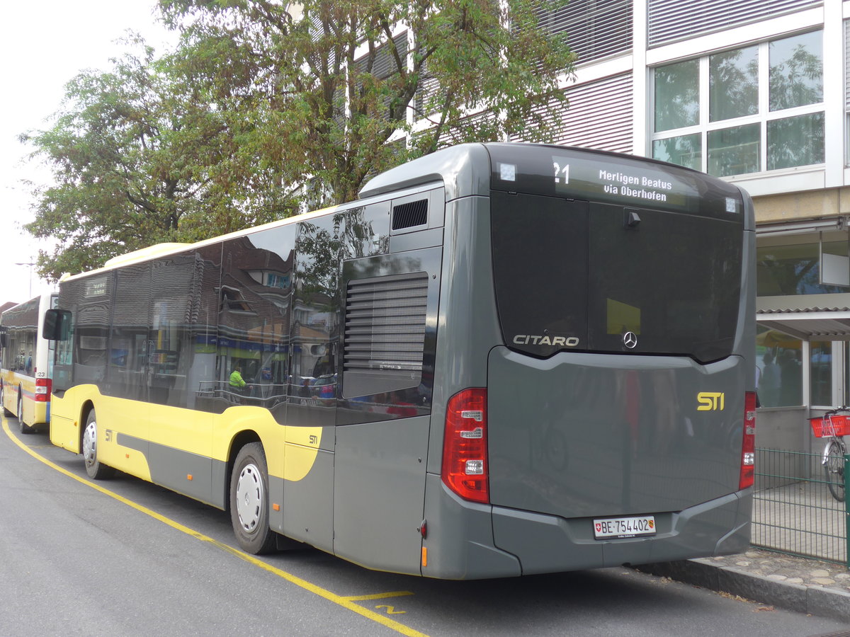 (197'907) - STI Thun - Nr. 402/BE 754'402 - Mercedes am 22. September 2018 bei der Schiffl�ndte Thun