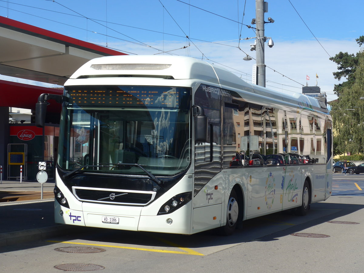 (197'923) - TPC Aigle - Nr. 400/VD 1186 - Volvo (ex Volvo, S-G�teborg) am 23. September 2018 beim Bahnhof Aigle
