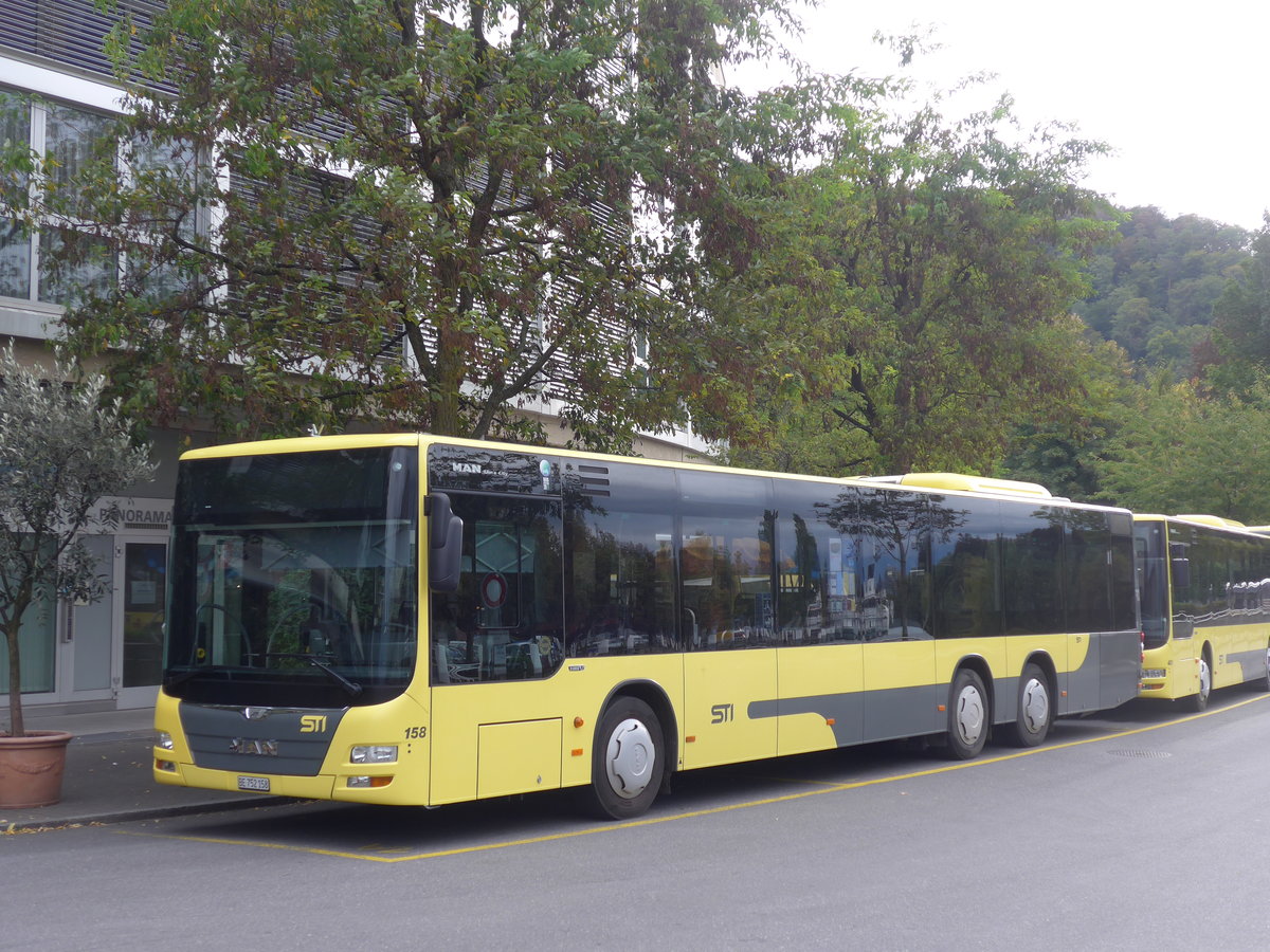(197'958) - STI Thun - Nr. 158/BE 752'158 - MAN am 24. September 2018 bei der Schiffl�ndte Thun