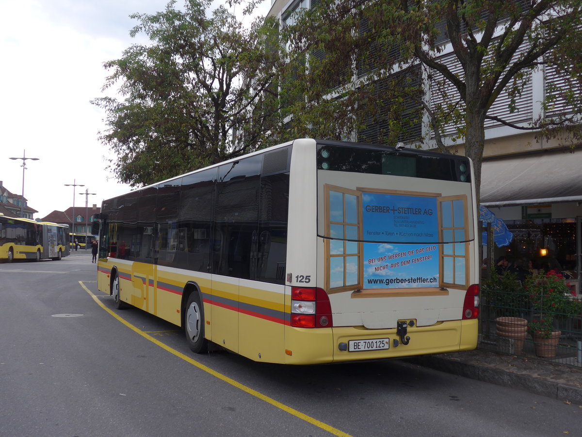 (198'123) - STI Thun - Nr. 125/BE 700'125 - MAN am 7. Oktober 2018 bei der Schiffl�ndte Thun