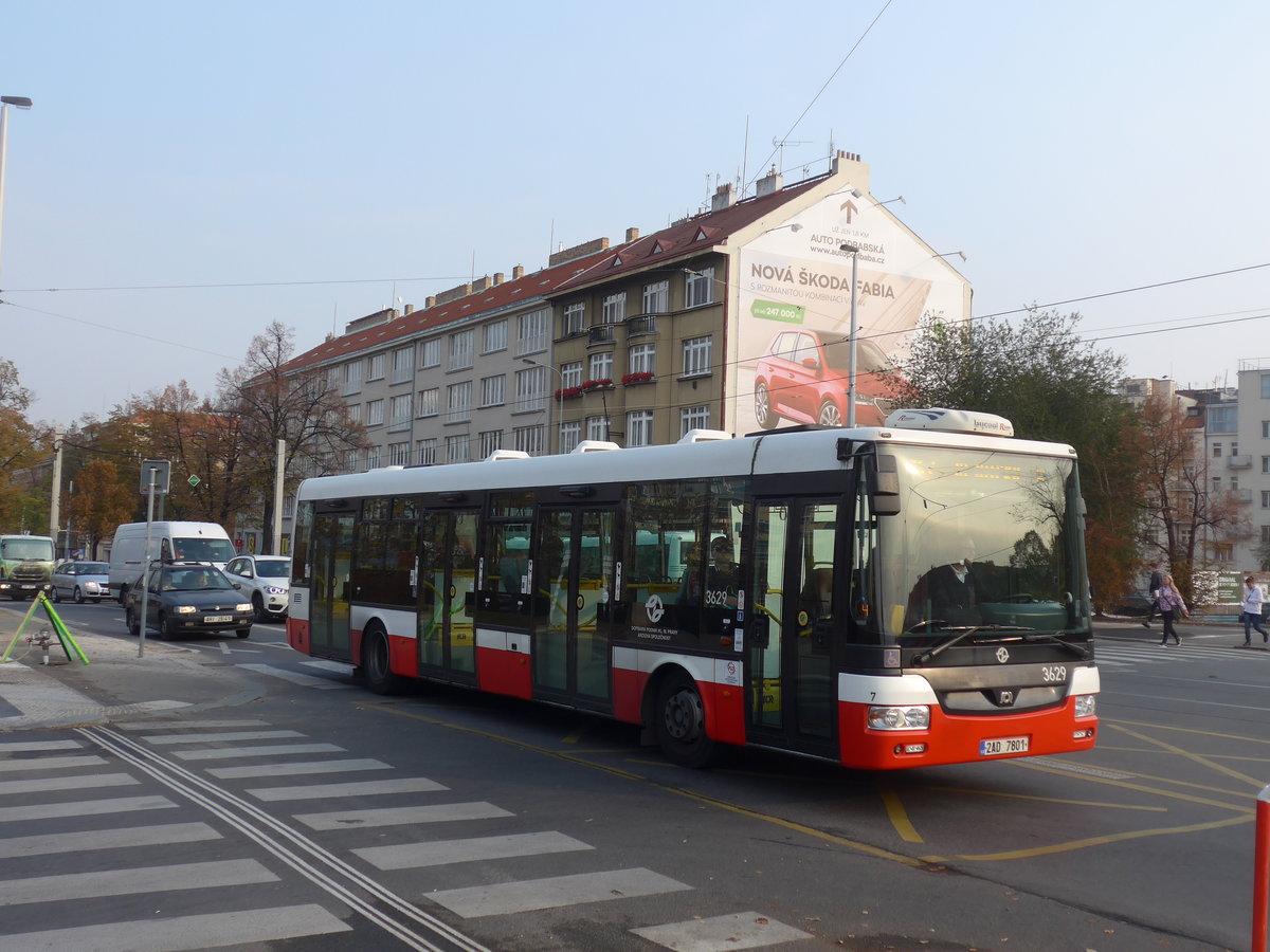 (198'501) - DPP Praha - Nr. 3629/2AD 7801 - SOR am 19. Oktober 2018 in Praha, Dejvick�