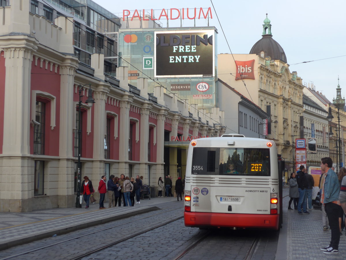 (198'903) - DPP Praha - Nr. 3554/1AI 6506 - SOR am 20. Oktober 2018 in Praha, N�mest� Republiky