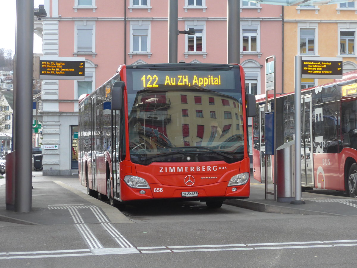 (199'779) - AHW Horgen - Nr. 656/ZH 456'887 - Mercedes am 8. Dezember 2018 beim Bahnhof W�denwil