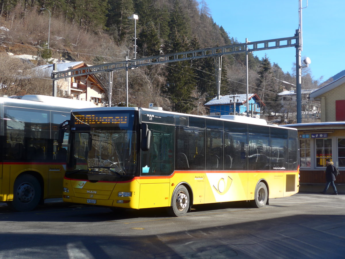 (200'292) - Bossi&Hemmi, Tiefencastel - GR 152'471 - MAN/G�ppel am 26. Dezember 2018 beim Bahnhof Tiefencastel