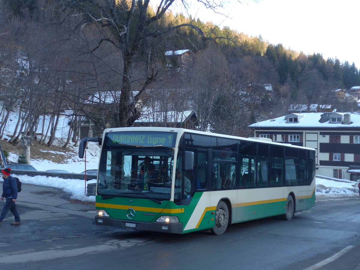 (200'409) - Buchard, Leytron - Nr. 69/VS 101'312 - Mercedes (ex MBC Morges Nr. 69) am 30. Dezember 2018 in Ovronnaz, La Crois�e