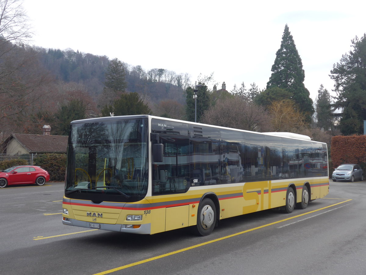 (200'420) - STI Thun - Nr. 138/BE 801'138 - MAN am 31. Dezember 2018 bei der Schiffl�ndte Thun