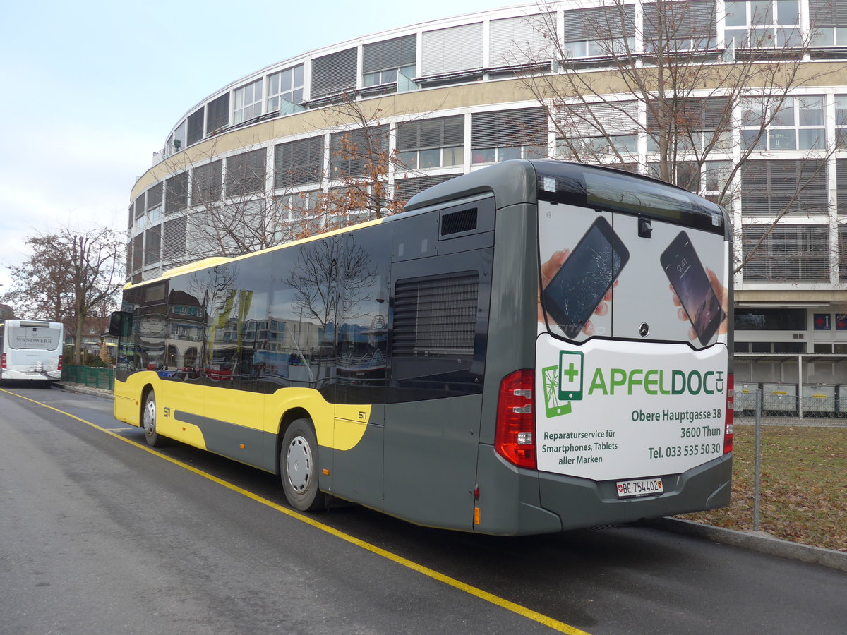 (200'425) - STI Thun - Nr. 402/BE 754'402 - Mercedes am 31. Dezember 2018 bei der Schiffl�ndte Thun