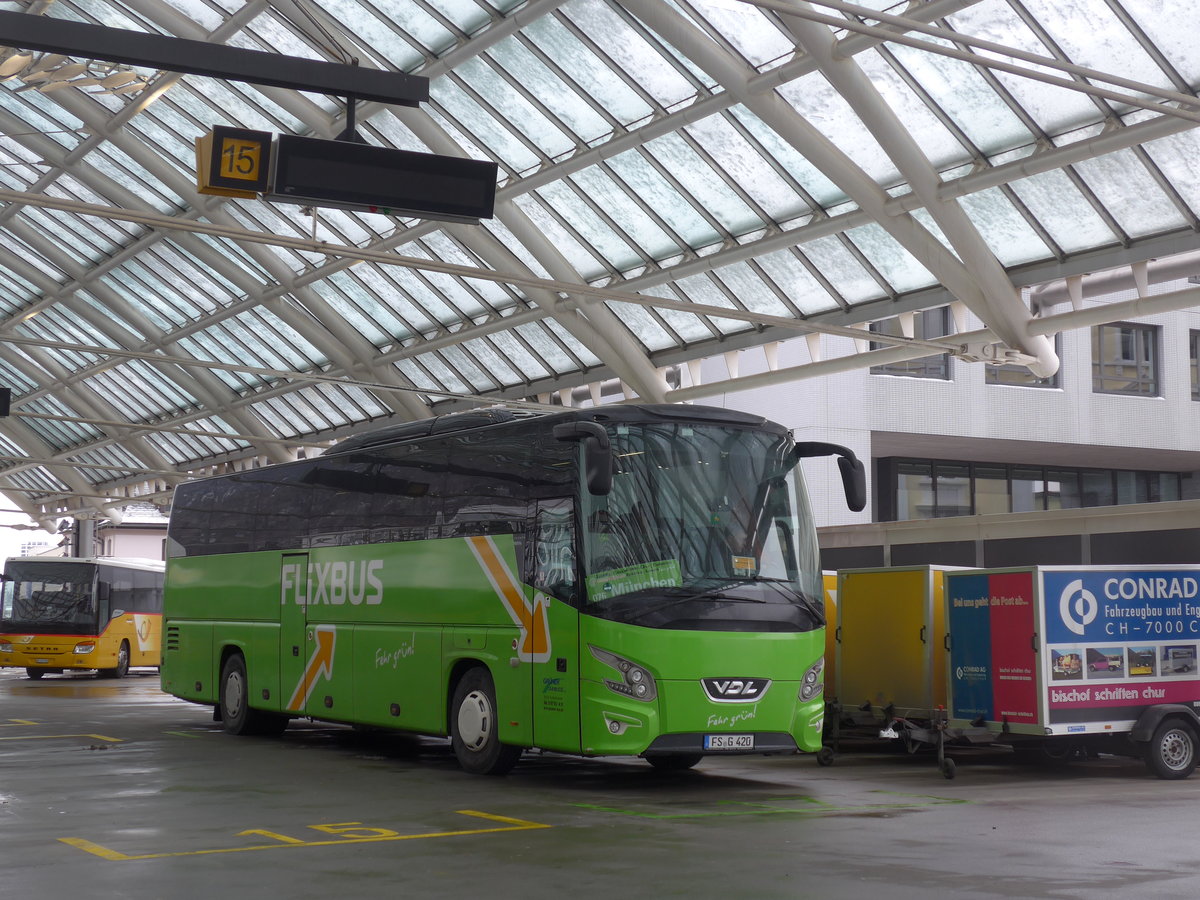 (200'618) - Aus Deutschland: Gr�ner, Rudelzhausen - FS-G 420 - VDL am 2. Januar 2019 in Chur, Postautostation