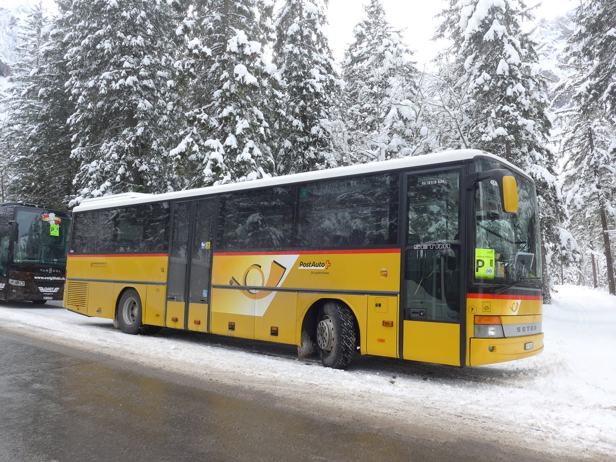 (200'946) - Fl�ck, Brienz - Nr. 7/BE 59'424 - Setra am 12. Januar 2019 in Adelboden, Unter dem Birg
