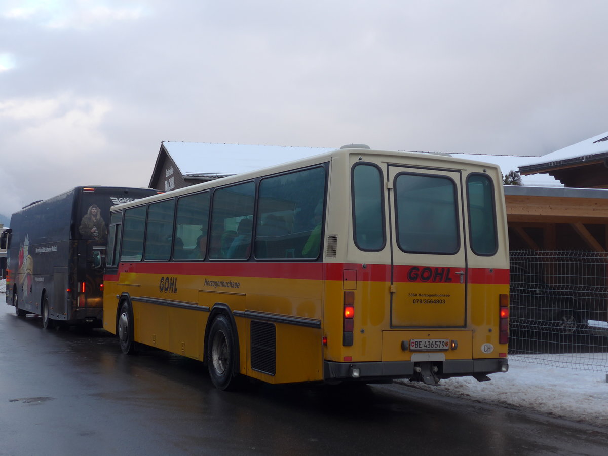 (200'996) - Gohl, Herzogenbuchsee - Nr. 11/BE 436'579 - NAW/Hess (ex Flury, Balm; ex Steiner, Alt�ron Nr. 11) am 12. Januar 2019 beim Bahnhof Frutigen