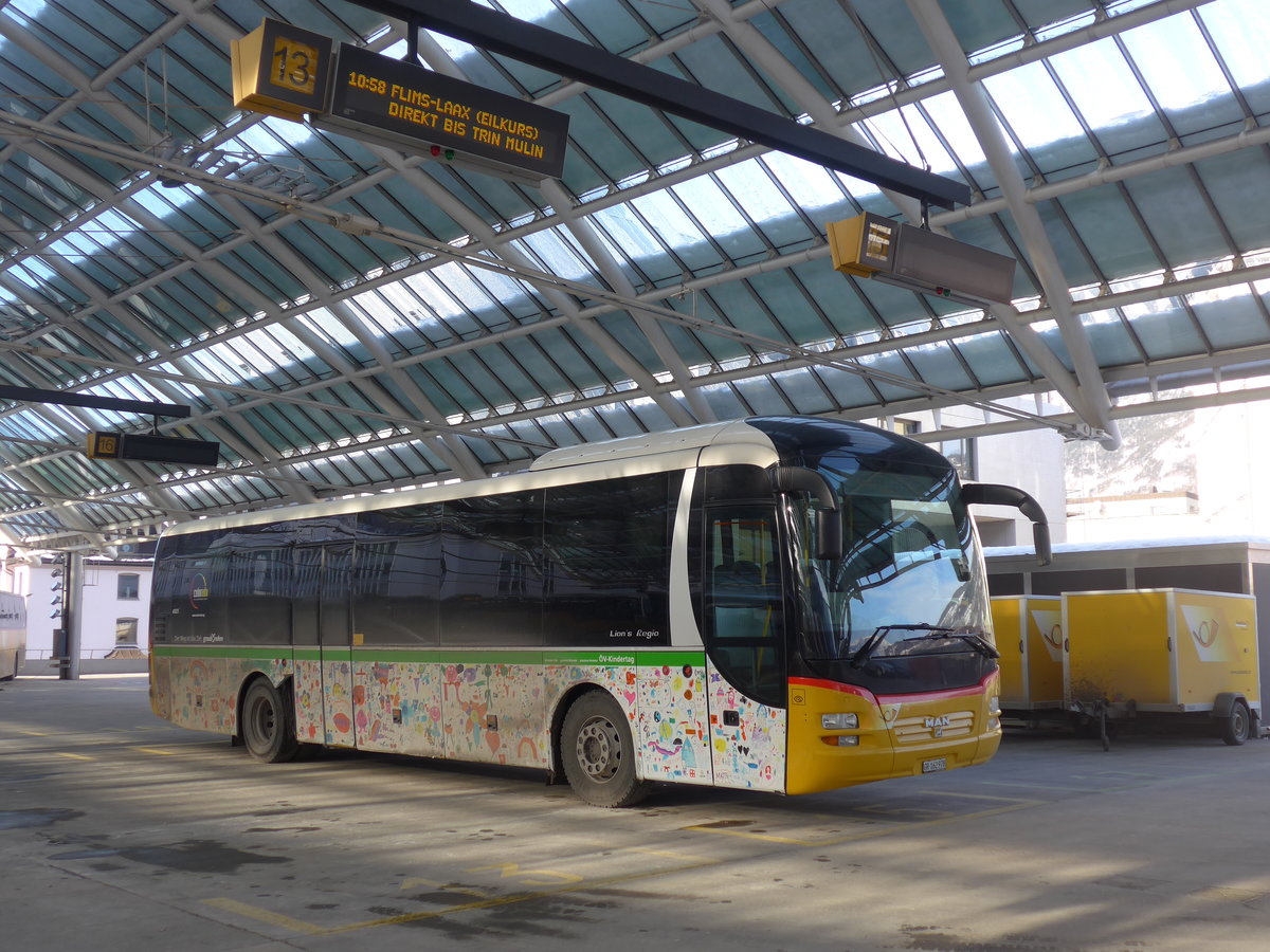 (201'248) - PostAuto Graub�nden - GR 162'978 - MAN am 19. Januar 2019 in Chur, Postautostation