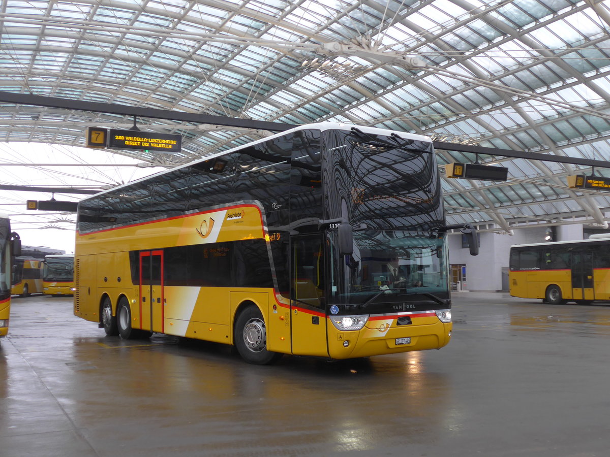 (201'383) - PostAuto Graub�nden - GR 170'404 - Van Hool am 2. Februar 2019 in Chur, Postautostation