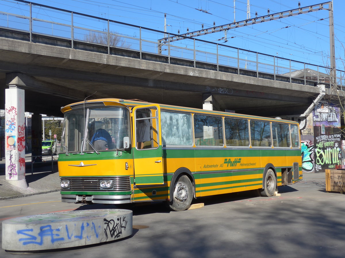 (201'700) - Outlawz, Bern - Nr. 6 - Neoplan (ex Privat in Linden; ex AvH Heimenschwand Nr. 6) am 18. Februar 2019 in Bern, Sch�tzenmatte
