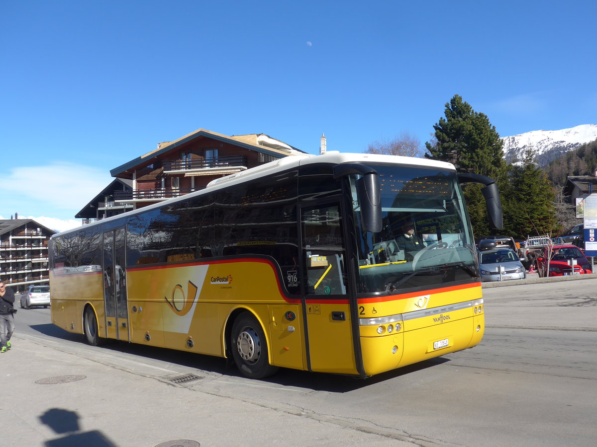 (202'429) - Lathion, Sion - Nr. 2/VS 70'848 - Van Hool am 16. M�rz 2019 in Haute-Nendaz, T�l�cabine