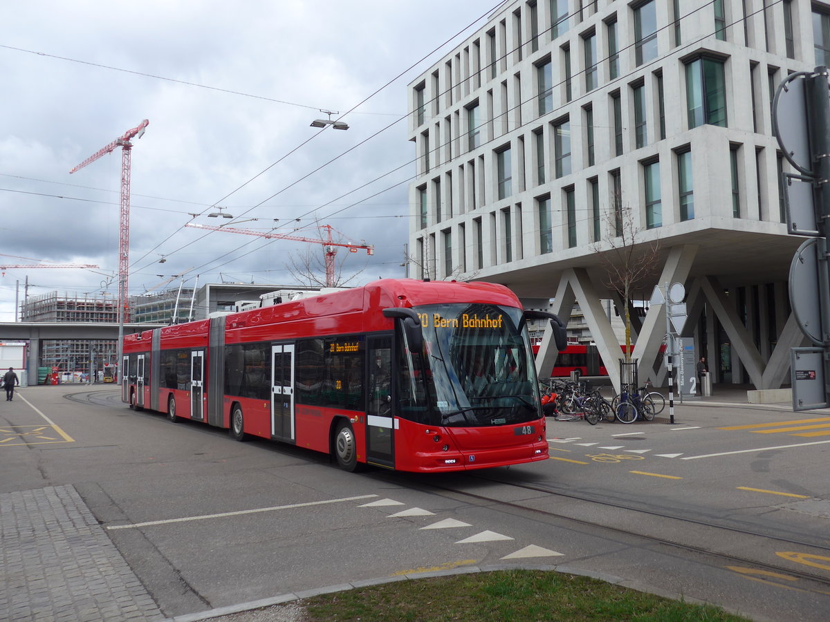 (202'512) - Bernmobil, Bern - Nr. 38 - Hess/Hess Doppelgelenktrolleybus am 18. M�rz 2019 in Bern, Wankdorf