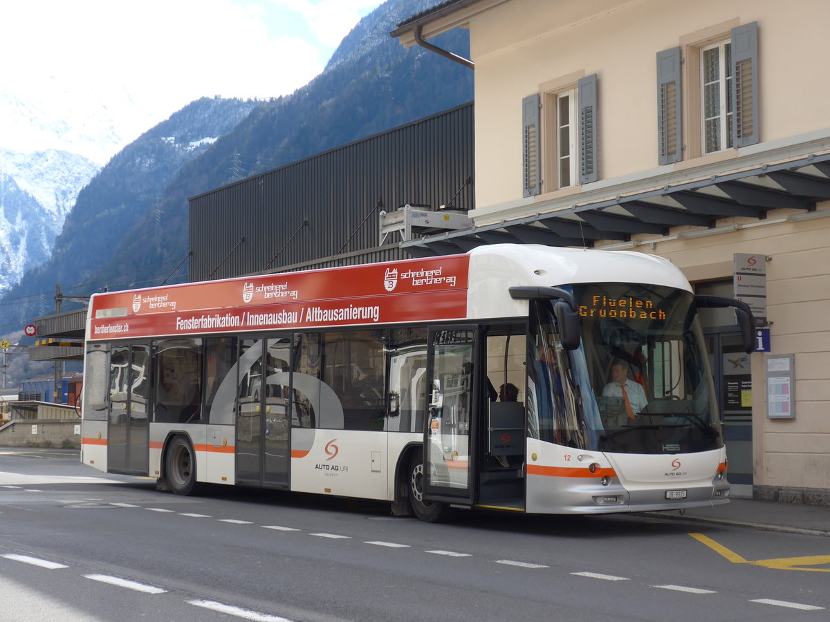 (202'580) - AAGU Altdorf - Nr. 12/UR 9315 - Hess am 19. M�rz 2019 beim Bahnhof Erstfeld
