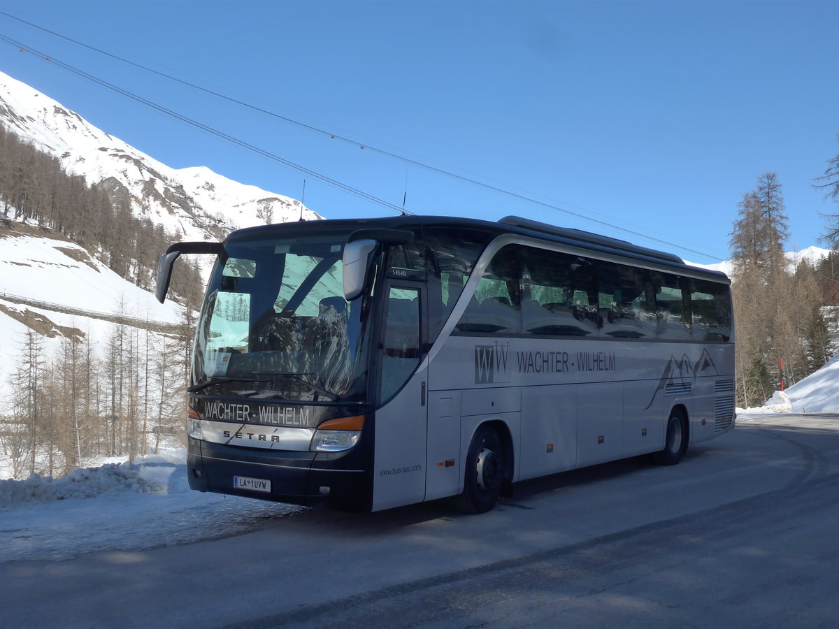 (202'631) - Aus Oesterreich: Wachter-Wilhelm, Pfunds - LA 1 UVW - Setra am 20. M�rz 2019 in Samnaun, Bergbahnen