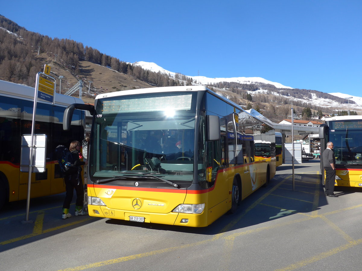 (202'649) - PostAuto Graub�nden - GR 159'302 - Mercedes am 20. M�rz 2019 beim Bahnhof Scuol-Tarasp