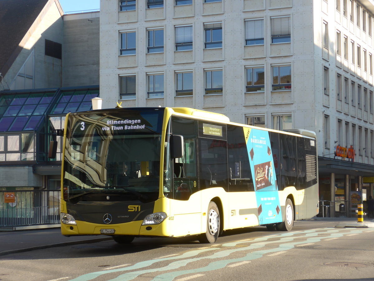 (202'669) - STI Thun - Nr. 402/BE 754'402 - Mercedes am 21. M�rz 2019 in Thun, Marktgasse