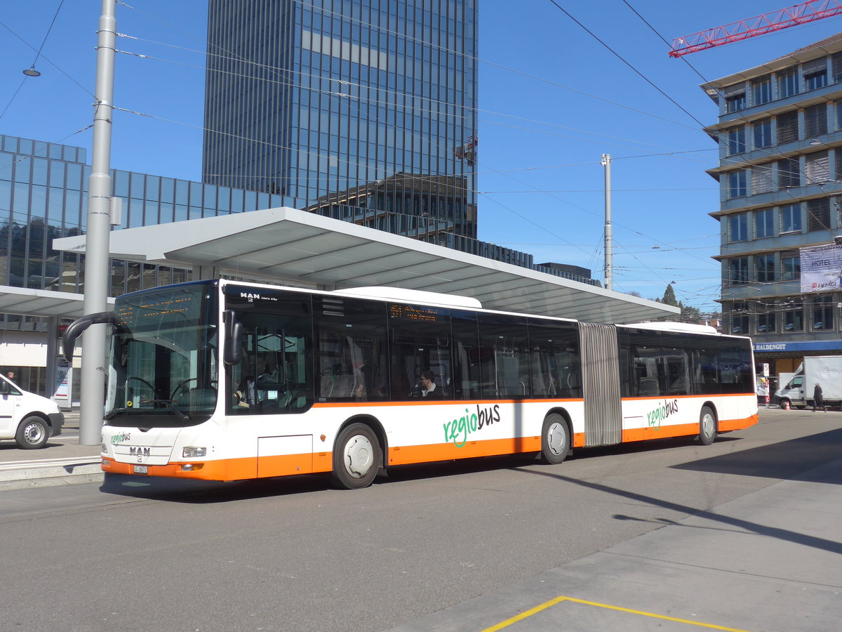 (202'685) - Regiobus, Gossau - Nr. 46/SG 38'472 - MAN am 21. M�rz 2019 beim Bahnhof St. Gallen
