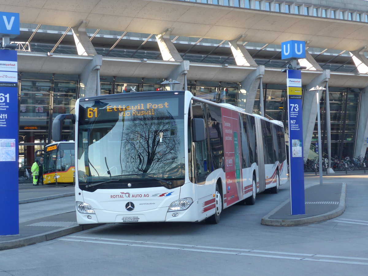 (202'912) - ARAG Ruswil - Nr. 49/LU 274'089 - Mercedes am 23. M�rz 2019 beim Bahnhof Luzern