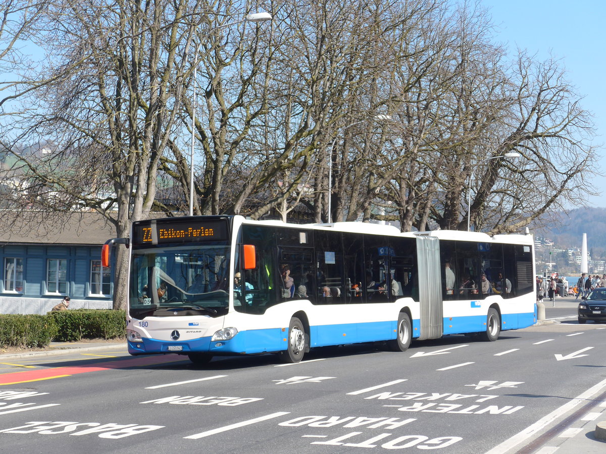 (202'982) - VBL Luzern - Nr. 180/LU 240'943 - Mercedes am 23. M�rz 2019 beim Bahnhof Luzern