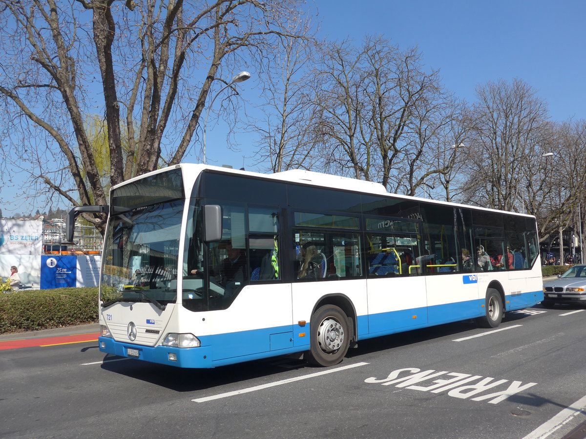 (203'332) - VBL Luzern - Nr. 721/LU 202'669 - Mercedes (ex Heggli, Kriens Nr. 721) am 30. M�rz 2019 beim Bahnhof Luzern
