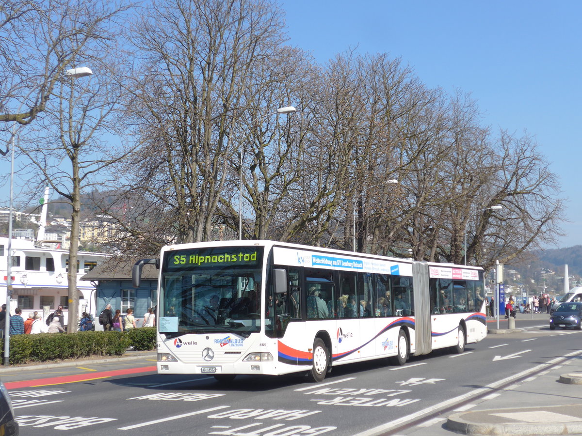 (203'338) - Knecht, Windisch - Nr. 465/AG 18'552 - Mercedes (ex Nr. 65) am 30. M�rz 2019 beim Bahnhof Luzern