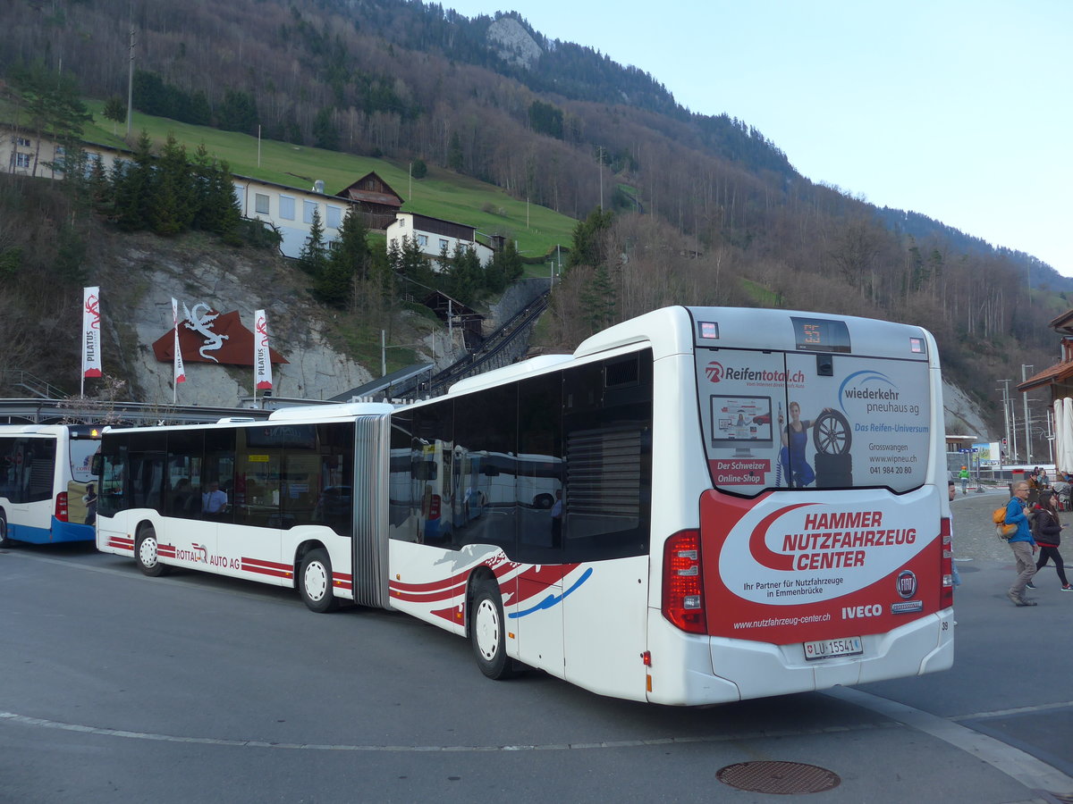 (203'414) - ARAG Ruswil - Nr. 39/LU 15'541 - Mercedes am 30. M�rz 2019 beim Bahnhof Alpnachstad