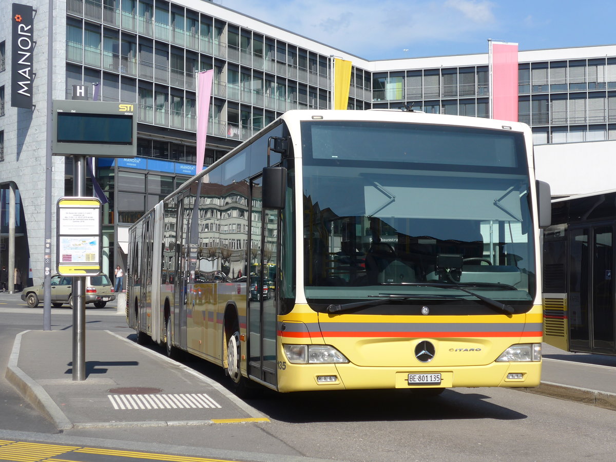 (203'440) - STI Thun - Nr. 135/BE 801'135 - Mercedes am 31. M�rz 2019 beim Bahnhof Thun