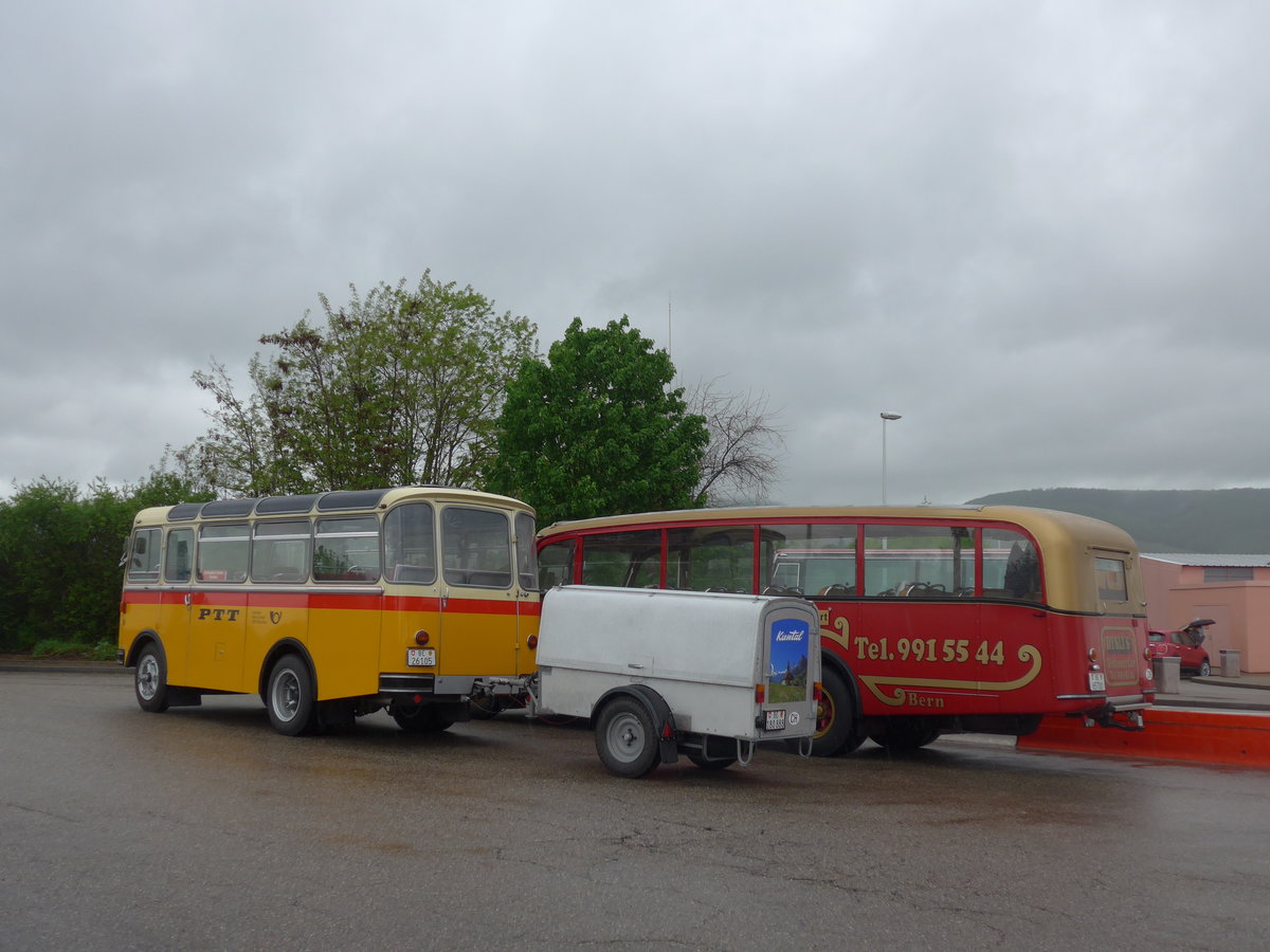 (203'930) - Aus der Schweiz: Schmid, Th�rishaus - Nr. 9/BE 26'105 - Saurer/R&J (ex Geiger, Adelboden) am 26. April 2019 in Orschwiller, Rastst�tte