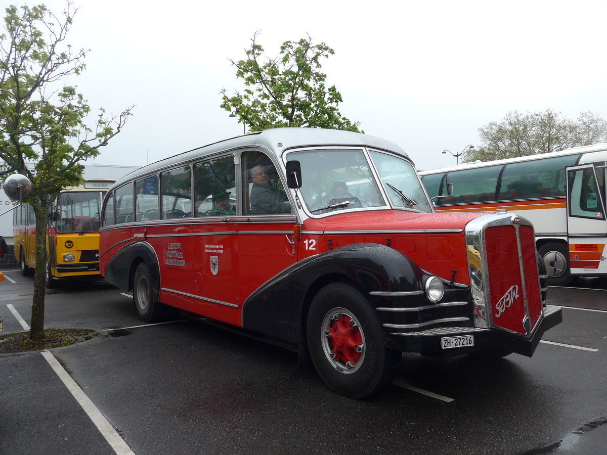 (204'407) - Aus der Schweiz: Meier, Gr�t - Nr. 12/ZH 27'216 - FBW/R&J (ex Wespe, Altst�tten; ex AFA Adelboden Nr. 12) am 27. April 2019 in Haguenau, Parkplatz