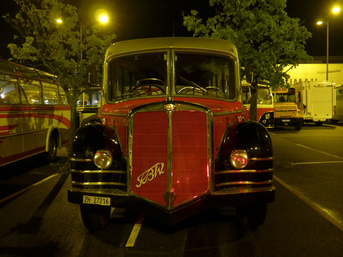 (204'455) - Aus der Schweiz: Meier, Gr�t - Nr. 12/ZH 27'216 - FBW/R&J (ex Wespe, Altst�tten; ex AFA Adelboden Nr. 12) am 27. April 2019 in Haguenau, Parkplatz
