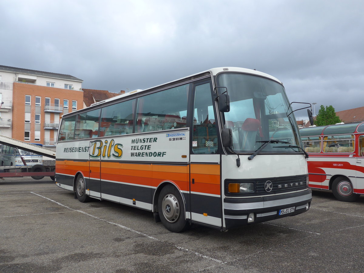 (204'477) - Aus Deutschland: Bils, M�nster - MS-BI 87H - Setra am 28. April 2019 in Haguenau, Parkplatz