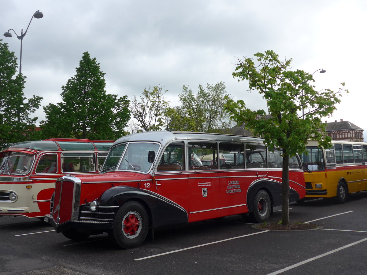 (204'483) - Aus der Schweiz: Meier, Gr�t - Nr. 12/ZH 27'216 - FBW/R&J (ex Wespe, Altst�tten; ex AFA Adelboden Nr. 12) am 28. April 2019 in Haguenau, Parkplatz