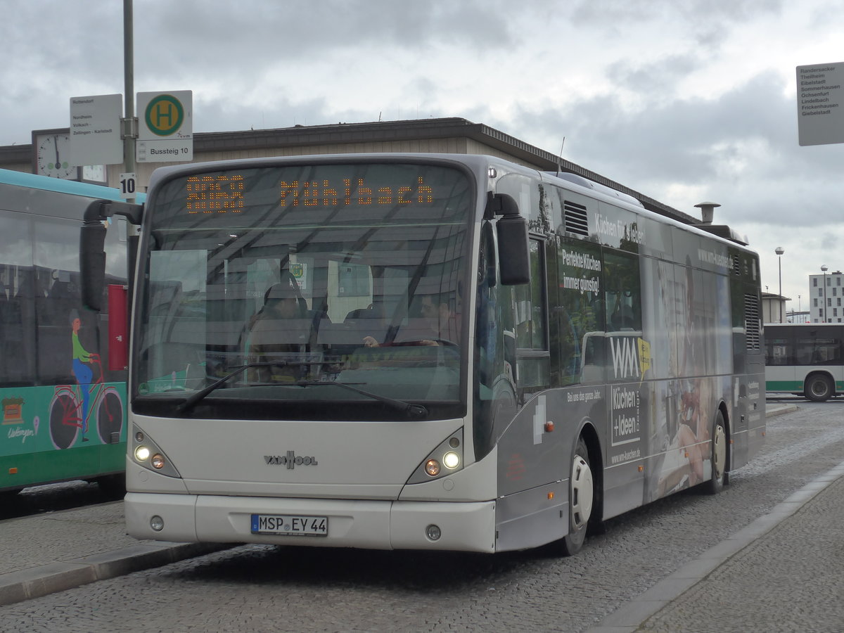 (204'680) - Hock, Steinfeld - MSP-LY 44 - Van Hool (ex Lay, P�ttlingen) am 9. Mai 2019 beim Bahnhof W�rzburg