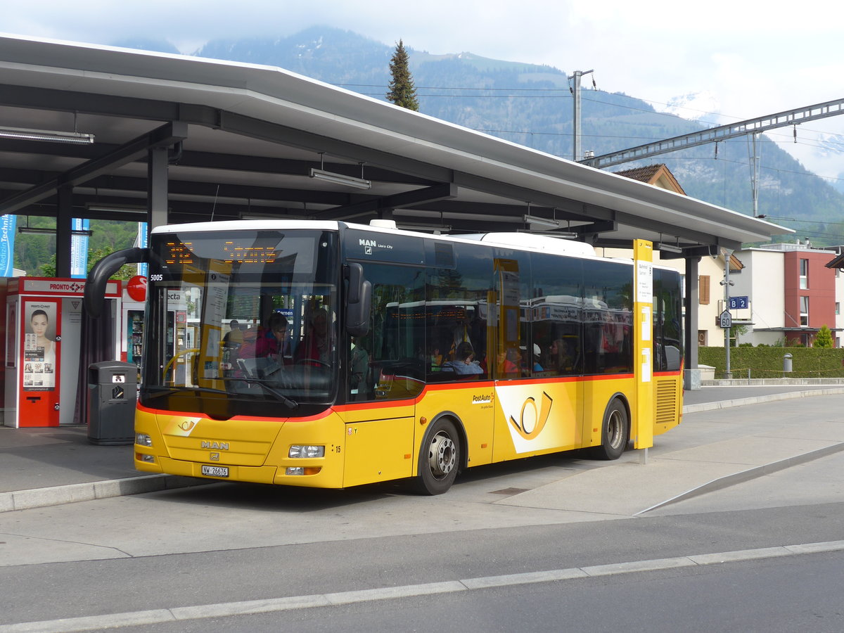 (205'279) - Thepra, Stans - Nr. 15/NW 26'676 - MAN/G�ppel am 18. Mai 2019 beim Bahnhof Sarnen