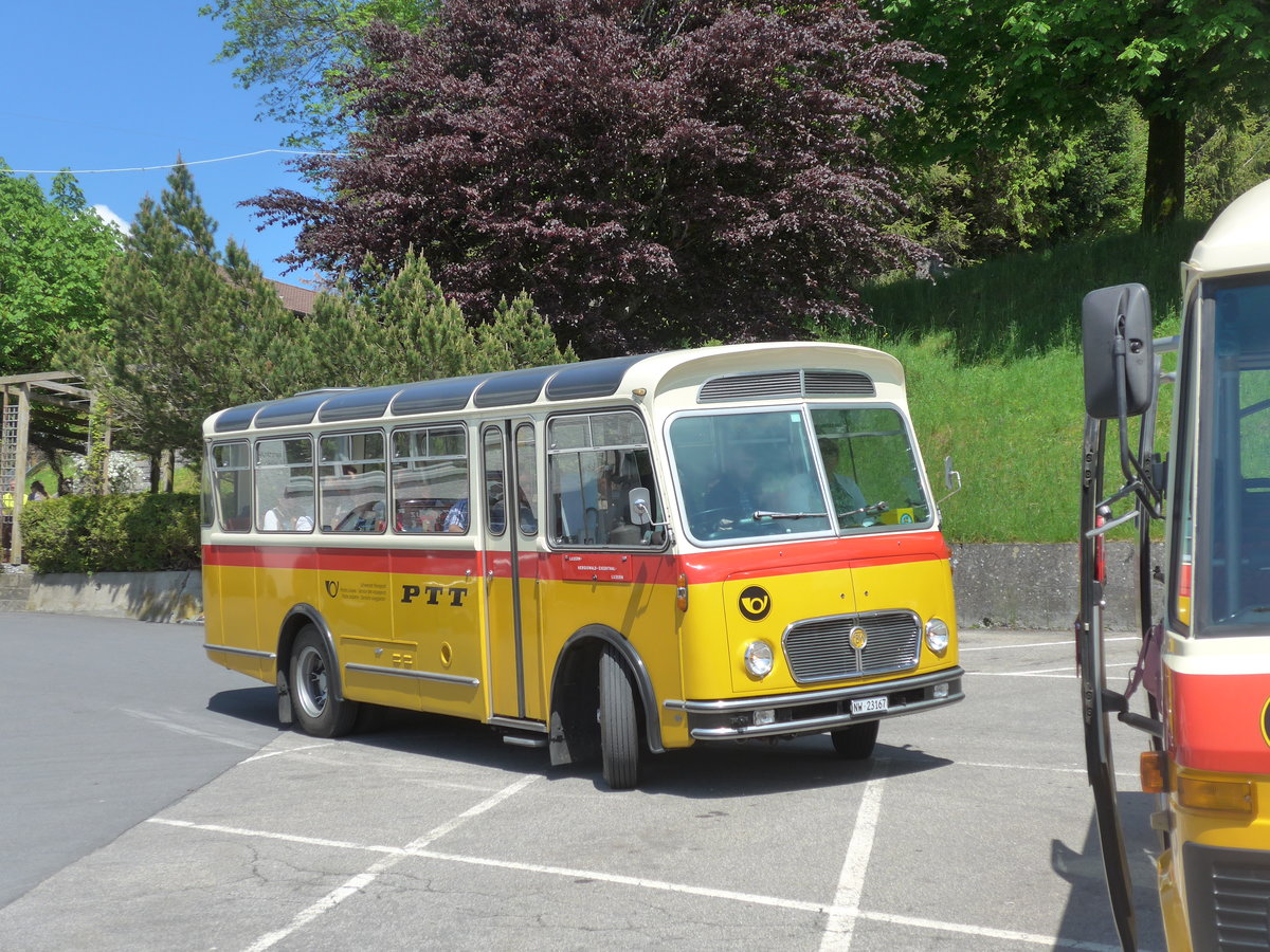 (205'668) - M�ller, Ennetmoos - NW 23'167 - FBW/Gangloff (ex Rentsch, Gunten; ex P 23'203; ex P 21'003) am 30. Mai 2019 in Schwarzenberg, Hotel weisses Kreuz
