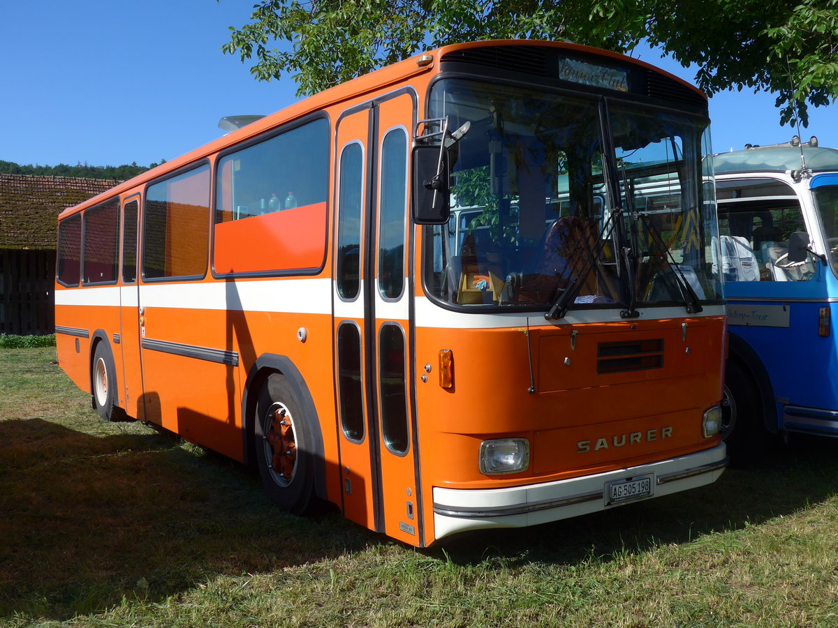 (205'763) - Mangold, Oberengstringen - AG 505'198 - Saurer/Hess (ex RhV Altst�tten Nr. 45) am 8. Juni 2019 in Thayngen, Saurertreffen