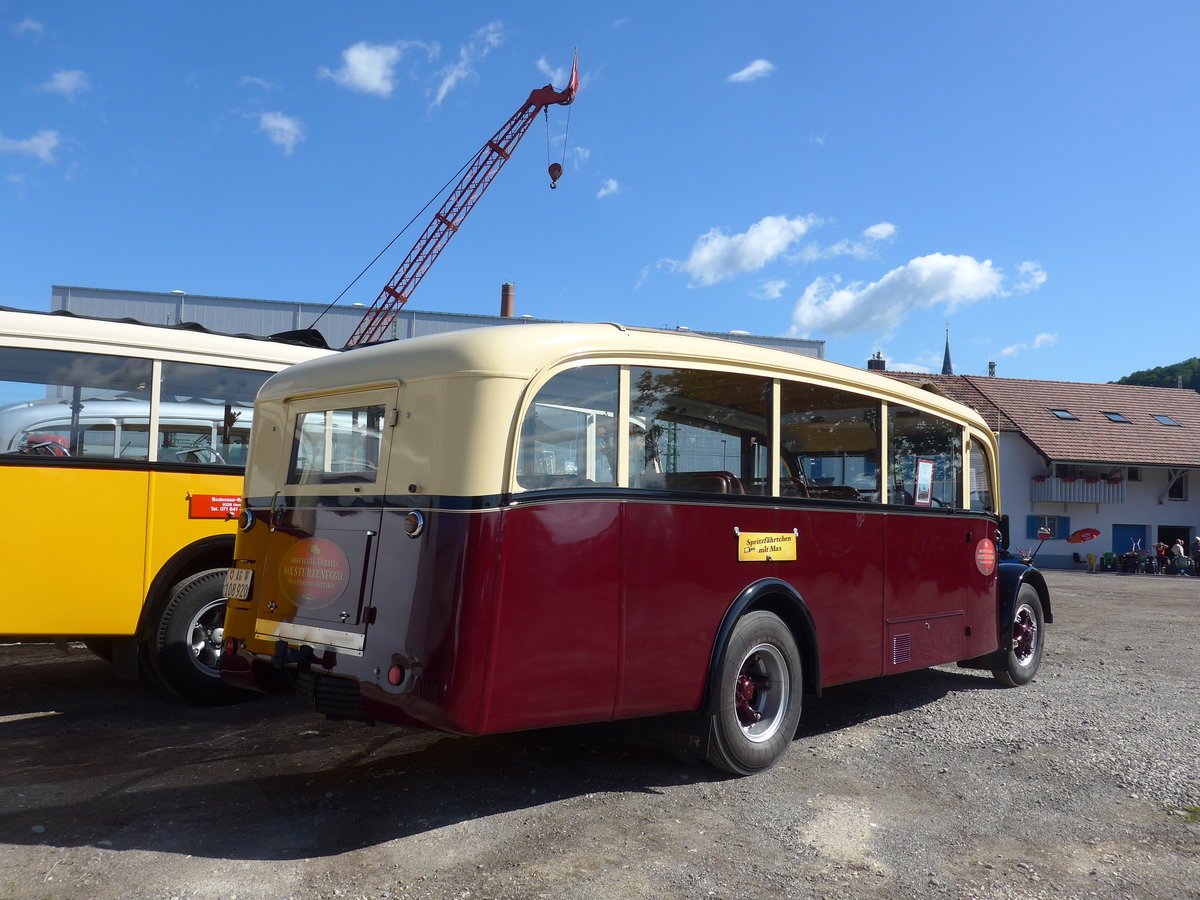(205'812) - Sturzenegger, Bergdietikon - AG 108'920 - Saurer/Saurer (ex Mazzoleni, Chur; ex Societ� Rabadan, Bellinzona; ex Faggio, Bellinzona) am 8. Juni 2019 in Thayngen, Saurertreffen