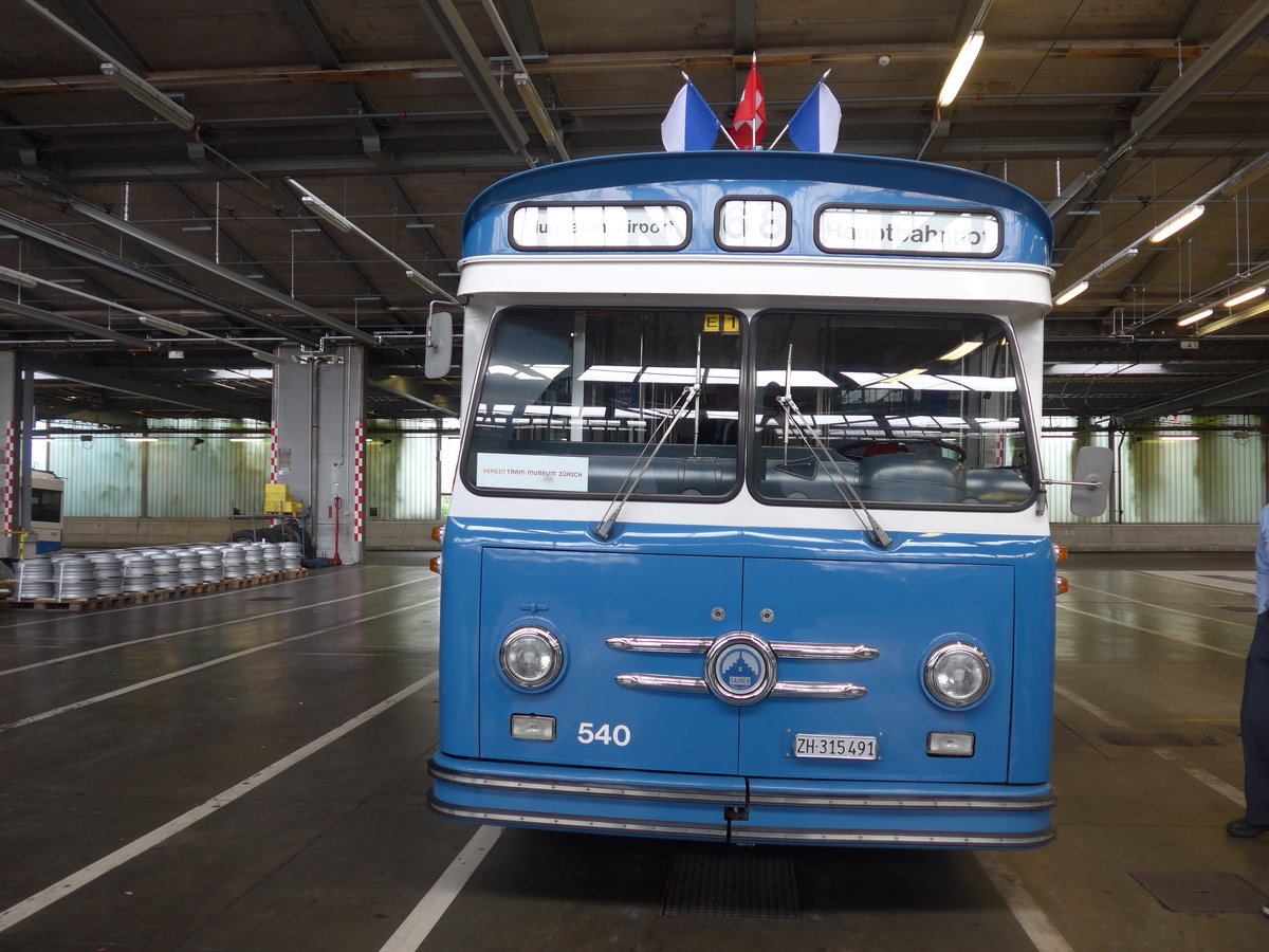 (206'545) - VBZ Z�rich (TMZ) - Nr. 540/ZH 315'491 - Saurer/Saurer (ex Nr. 7540; ex Nr. 540) am 22. Juni 2019 in Luzern, Depot VBL