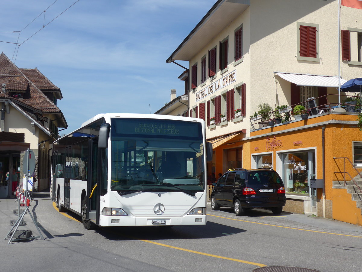 (206'842) - Interbus, Yverdon - Nr. 68/VD 501'577 - Mercedes (ex AFA Adelboden Nr. 93; ex AFA Adelboden Nr. 5) am 24. Juni 2019 beim Bahnhof Pal�zieux