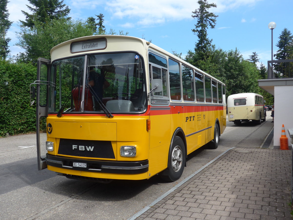 (207'453) - Birchler, Remetschwil - AG 54'039 - FBW/T�scher (ex Gerber, Winkel; ex Eggenberger, M�riken; ex Tanner, Bubendorf; ex P 24'803) am 7. Juli 2019 in Emmenmatt, Moosegg