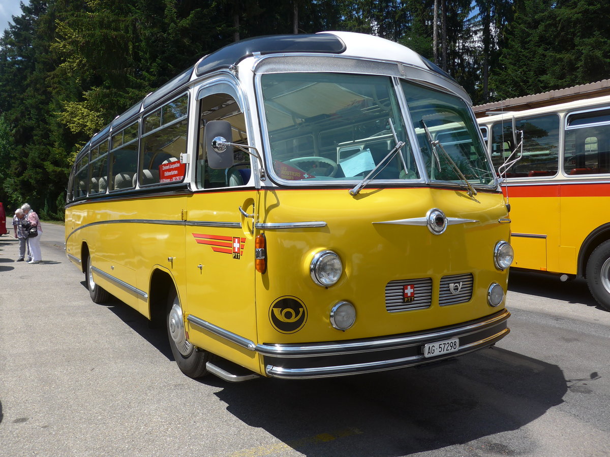 (207'494) - Zimmerli J., Oftringen - AG 57'298 - Berna/T�scher (ex Stutz, Oberlunkhofen; ex Leu, Schongau; ex Wicki, Bremgarten; ex P 22'054; ex P 20'704) am 7. Juli 2019 in Waldh�usern, Kurhaus